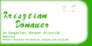 krisztian donauer business card